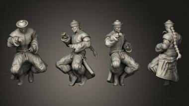 Military figurines Zombie Kung Fu Monk 3d model