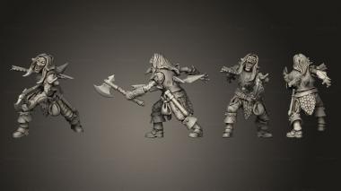 Military figurines Zombie Warrior Attacking 3d model