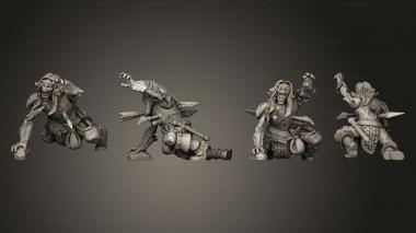 Military figurines Zombie Warrior Crawling 3d model