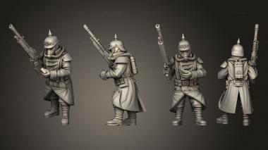 Military figurines A military man with a gun 01 3d model
