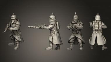 Military figurines A military man with a gun 02 3d model