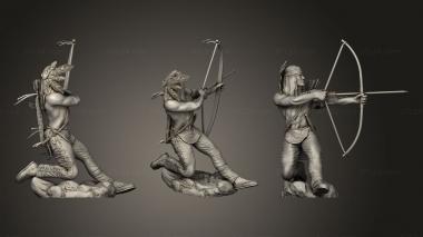 Military figurines Native American Figure 03 3d model