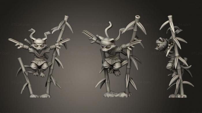 Military figurines (Ninja Cat 2, STKW_1554) 3D models for cnc