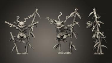 Military figurines Ninja Cat 2 3d model