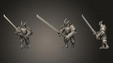 Military figurines Nodachi pose1 3d model