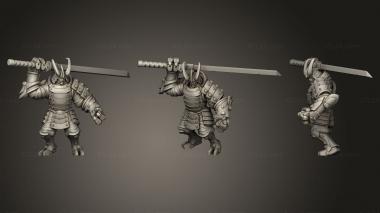 Military figurines Nodachi pose3 3d model