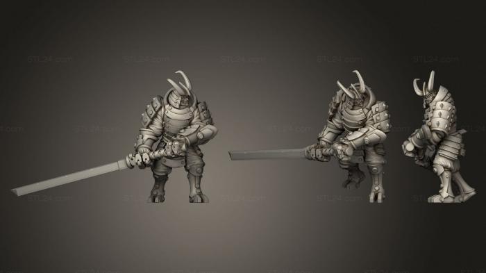 Military figurines (Nodachi pose4, STKW_1562) 3D models for cnc