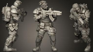 Military figurines Ofc Micheal Blender 3d model