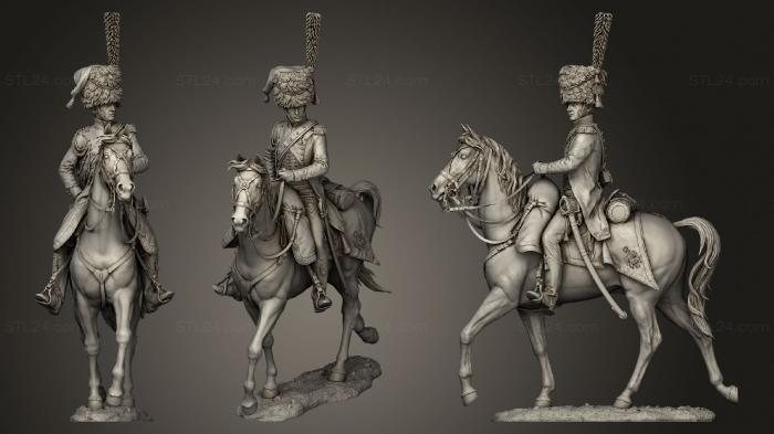 Military figurines (Officier d Artillerie a Cheval de la Garde, STKW_1578) 3D models for cnc
