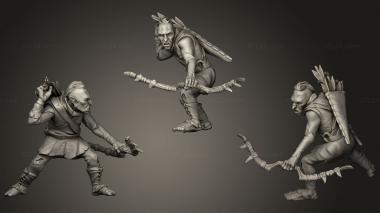 Military figurines Orc Archer B 3d model