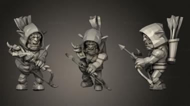 Military figurines Orc Archer Proto Series 3d model