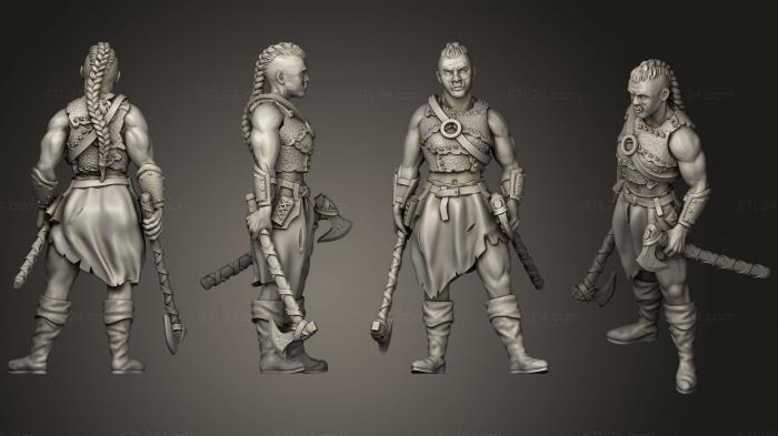 Military figurines (Orc Barbarian Gelrain, STKW_1598) 3D models for cnc