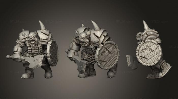 Military figurines (Orc Boss Pose 1, STKW_1599) 3D models for cnc