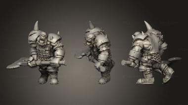 Military figurines Orc Boss Pose 2 3d model