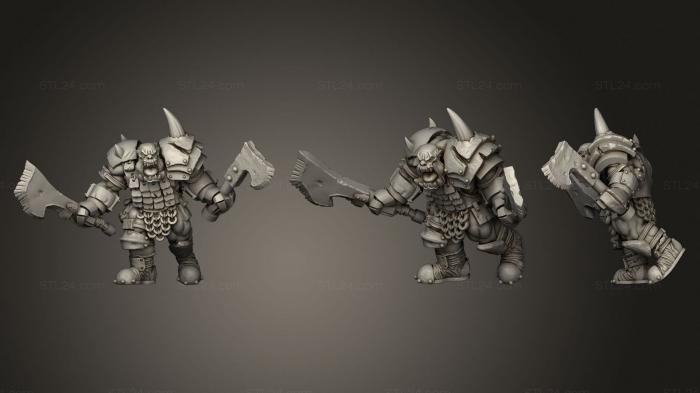 Military figurines (Orc Boss Pose 3, STKW_1601) 3D models for cnc