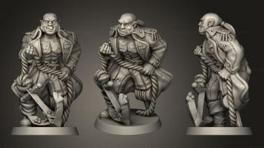 Military figurines Orc captain 3d model