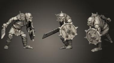 Military figurines Orc Cleaver Shield A 3d model