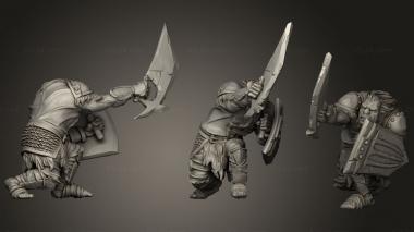 Military figurines Orc Cleaver Shield B 3d model