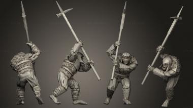 Military figurines Orc Polearm B 3d model