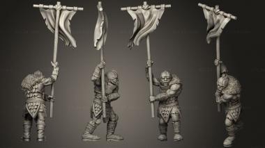 Military figurines Orc Standard Bearer 3d model