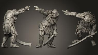 Military figurines Orc Warleader 3d model