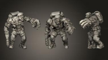 Military figurines Ork leader 3d model
