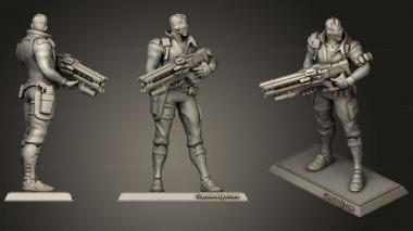 Military figurines Overwatch Soldier 76 3d model