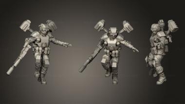 Military figurines Paratrooper pose 1 3d model