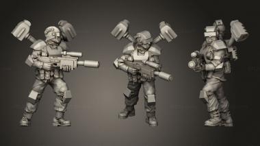 Military figurines Paratrooper Pose 2 3d model
