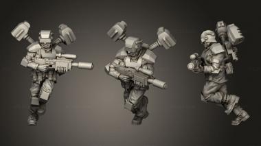 Military figurines Paratrooper Pose 3 Sub Tool1 3d model