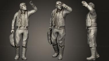 Military figurines pilot battle of britain 3d model
