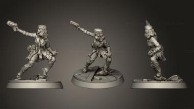 Military figurines Piper Wright Fallout Wasteland Warfare 3d model