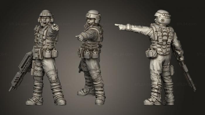 Military figurines (Private Nick Puerto, STKW_1672) 3D models for cnc