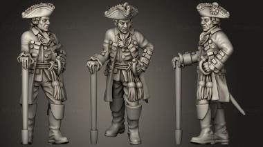 Military figurines prussiancommander 3d model