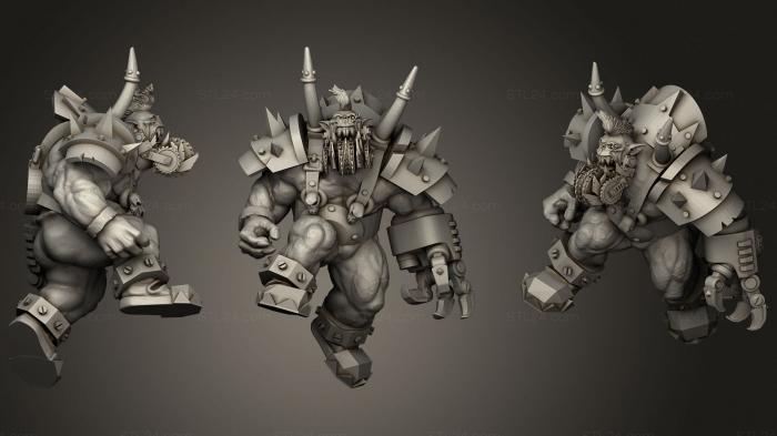 Military figurines (purple ork boss, STKW_1681) 3D models for cnc