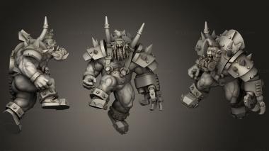 Military figurines purple ork boss 3d model