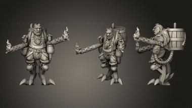 Military figurines Pyrodwarf From Wasteland 3d model