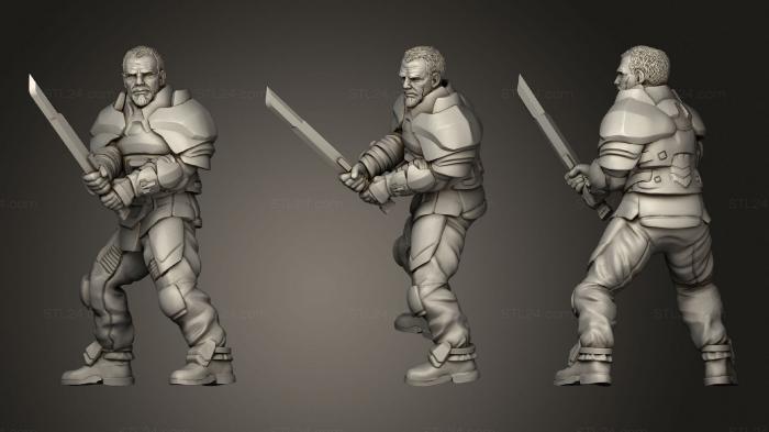Military figurines (Quarter Master Gurney Halleck, STKW_1688) 3D models for cnc