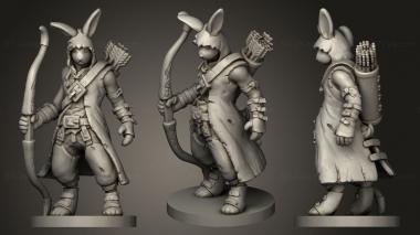 Military figurines Rabbit Archer 3d model