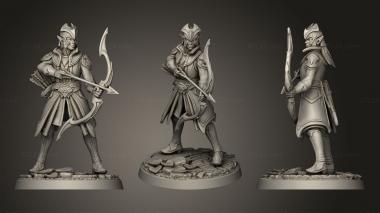 Military figurines radiant elf archer 3d model