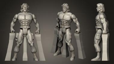 Military figurines Rambo Toy Biz Style 3d model