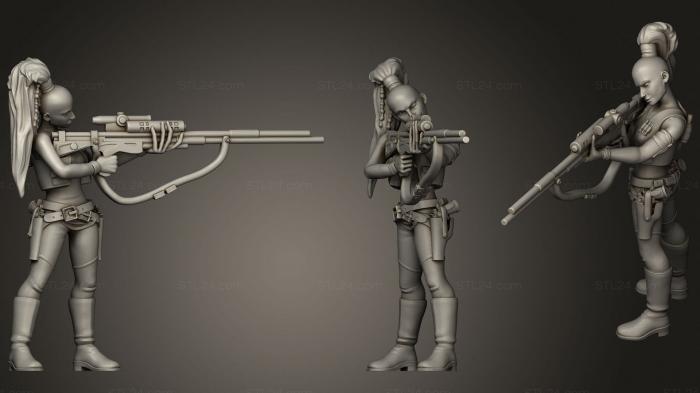 Military figurines (Red Huntress, STKW_1719) 3D models for cnc
