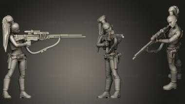 Military figurines Red Huntress 3d model