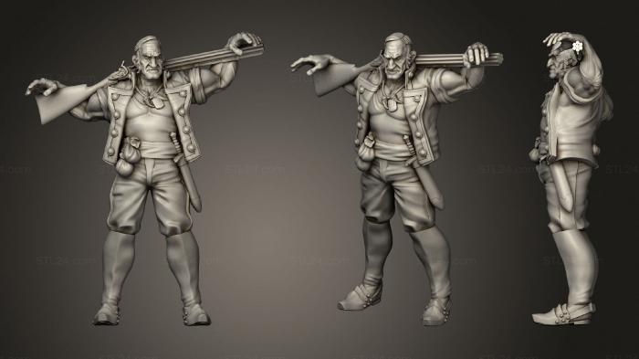 Military figurines (Redcoat Veteran, STKW_1721) 3D models for cnc