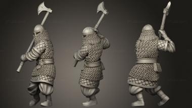 Military figurines Ridermercia Axeman 3d model