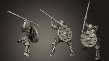 Military figurines Ridermercia Mounted Spearman 3d model