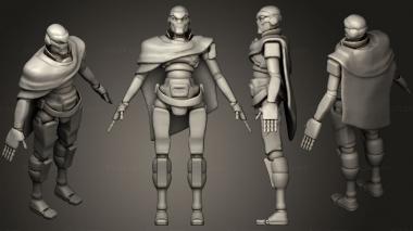 Military figurines Robot Gunslinger 3d model