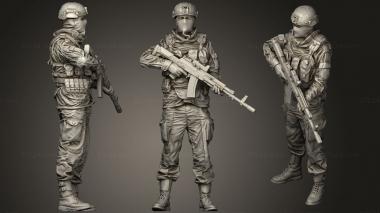 Military figurines ruso casco tactico 3d model