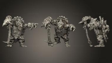 Military figurines savage orc turtle 3d model
