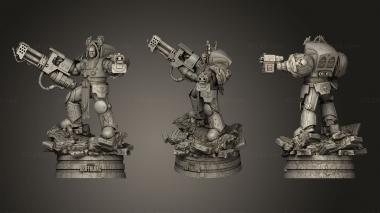 Military figurines Sergeant Warhammer 3d model